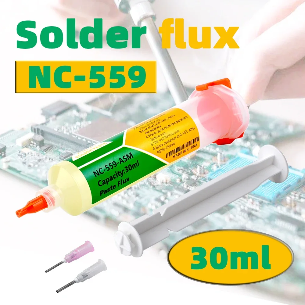 

NC-559 Флюс для припоя игольчатый флюс 30 мл Соответствующий толкатель и игла