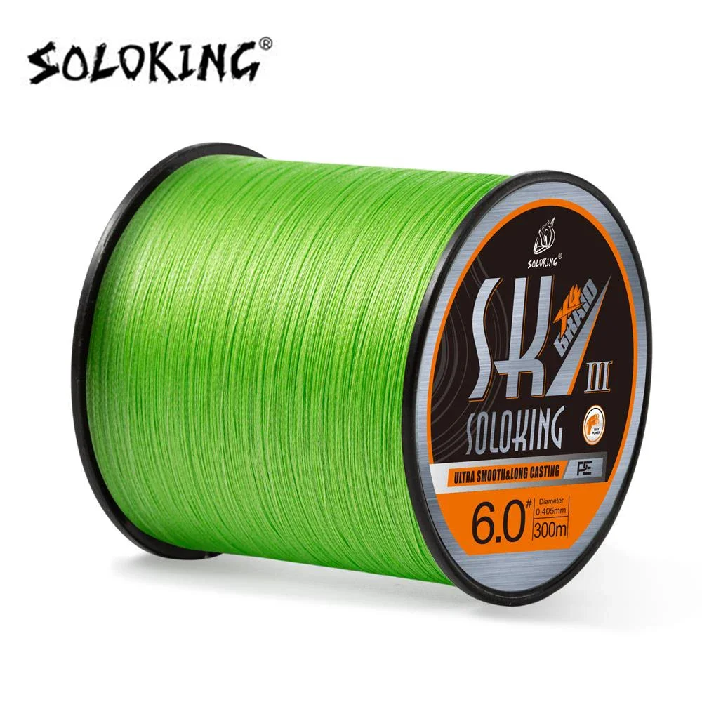 

SOLOKING SK4 PE Fishing Line 300M/500M/1000M Braided Fishing Line Super Line 10-80LB 4 Strands for Freshwater Saltwater Fishing