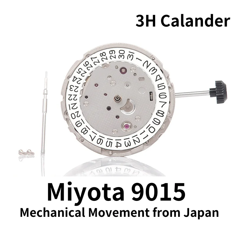 Watch Movement Accessories Miyota Mechanical Watch Movement Original Brand New 9015 Ultra-Thin West Rail 3H Calander