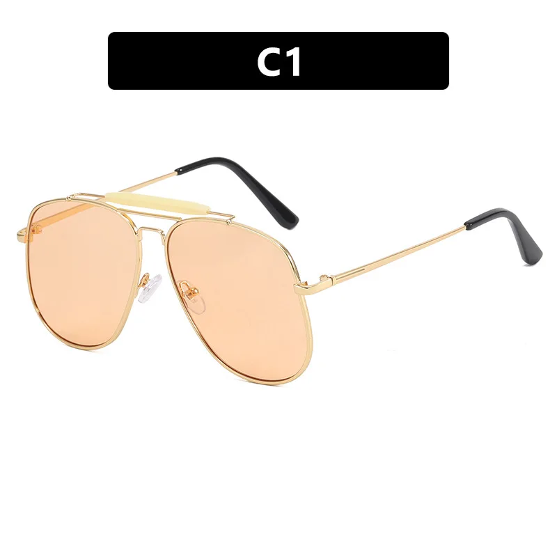 

1127 Female Metal Big Frame Sunglasses Latest Model Shades Internet Celeb Same Sunglasses نظارات شمسية نسائية משקפי שמש לנשים