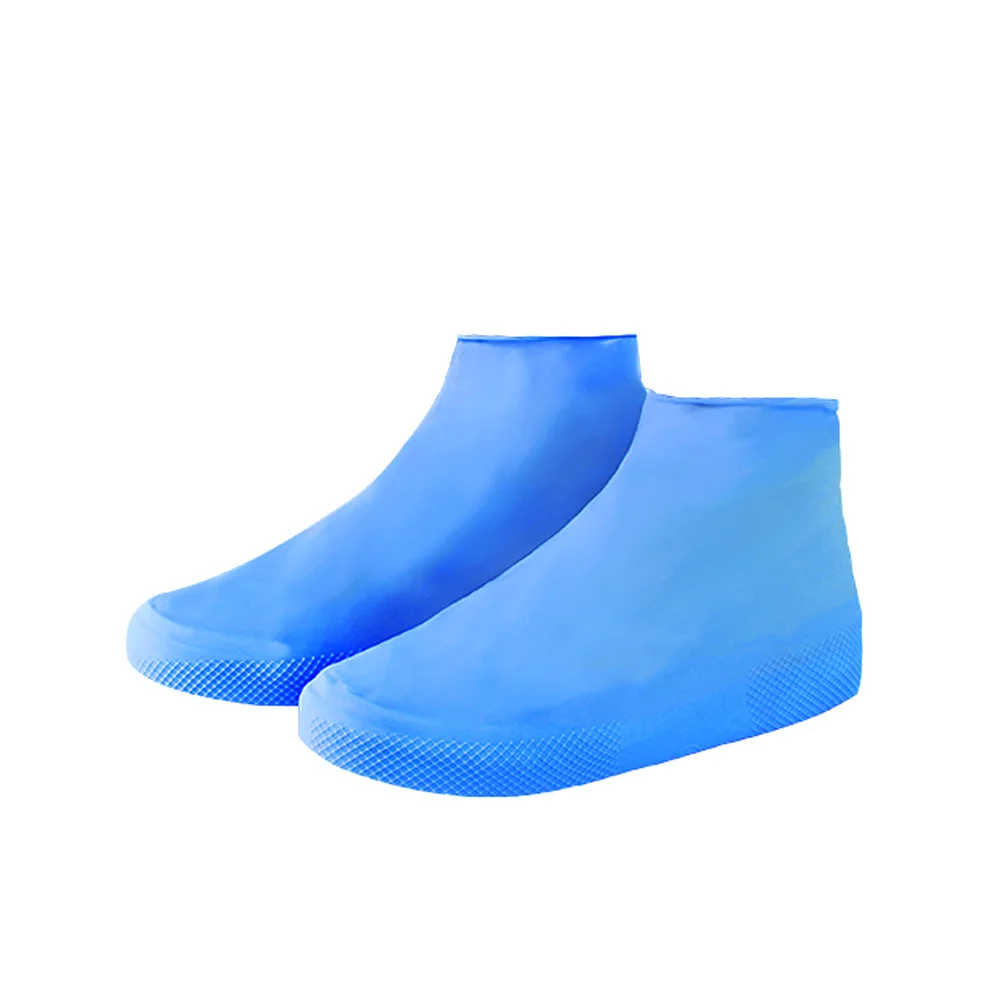 Elastic Latex Shoe Covers Waterproof Non-Slip Disposable Footwear Protector for Wet Weather Outdoor Activities Foldable S