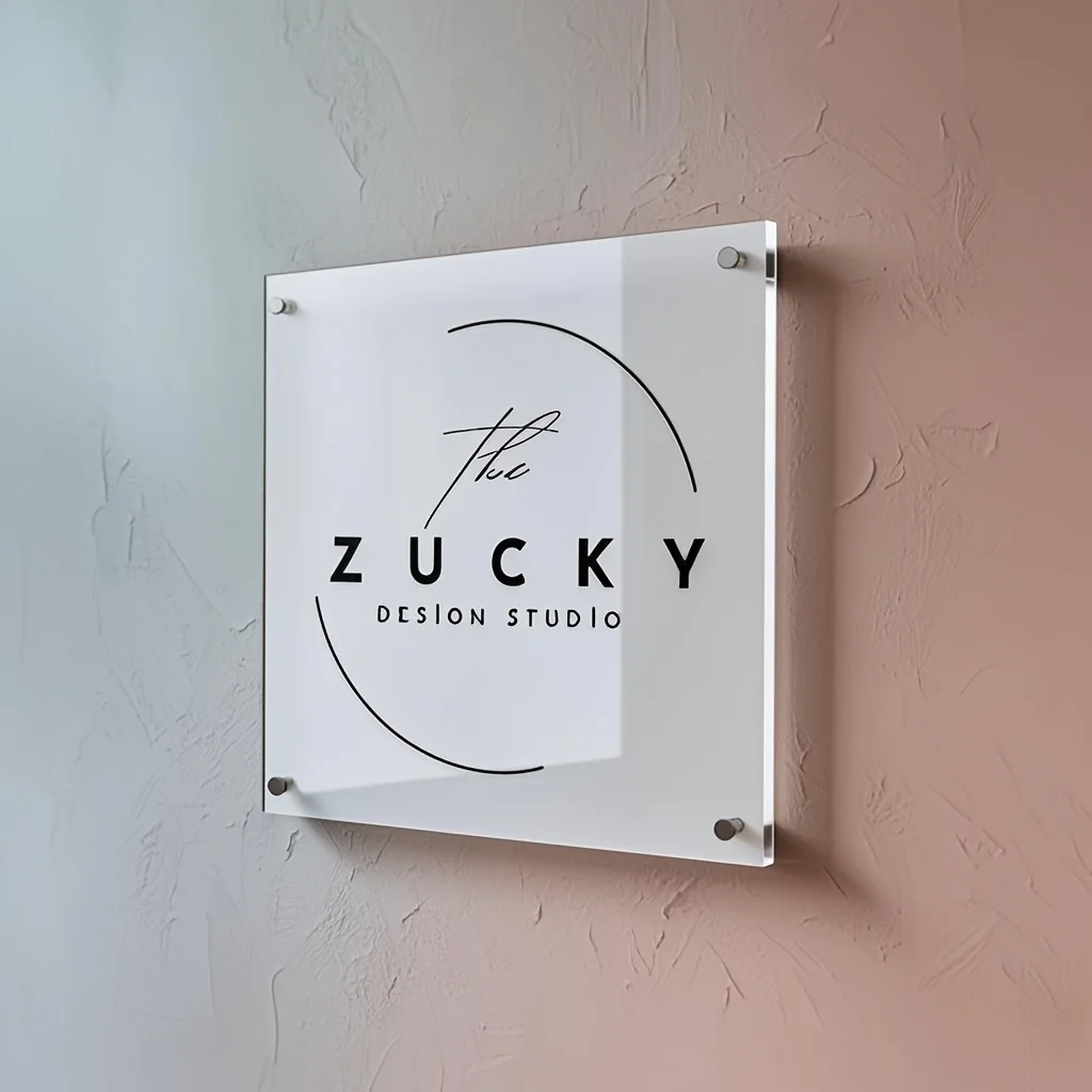 Personalized Business Wall Sign Custom Acrylic Logo Address Plaque for Office Salon Reception Storefront Cafe Restaurant Decor image 3