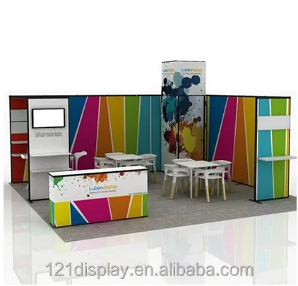 Cabine de exposição modular econômica, faça você mesmo, 20x20, comercial, grande cabine de exibição, pequena cabine de exposição de canto