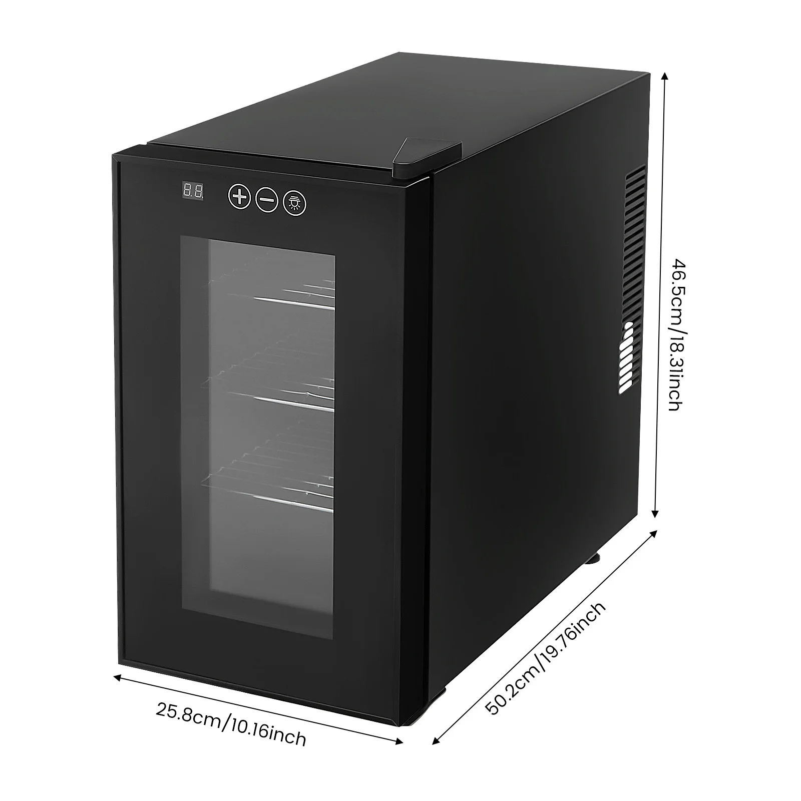 23L 6.08Gal Reptile Egg Incubator 110V US Plug 50-104°F Precise Temp Control Double Glass Door 3 Removable Shelves Low Noise Incubator