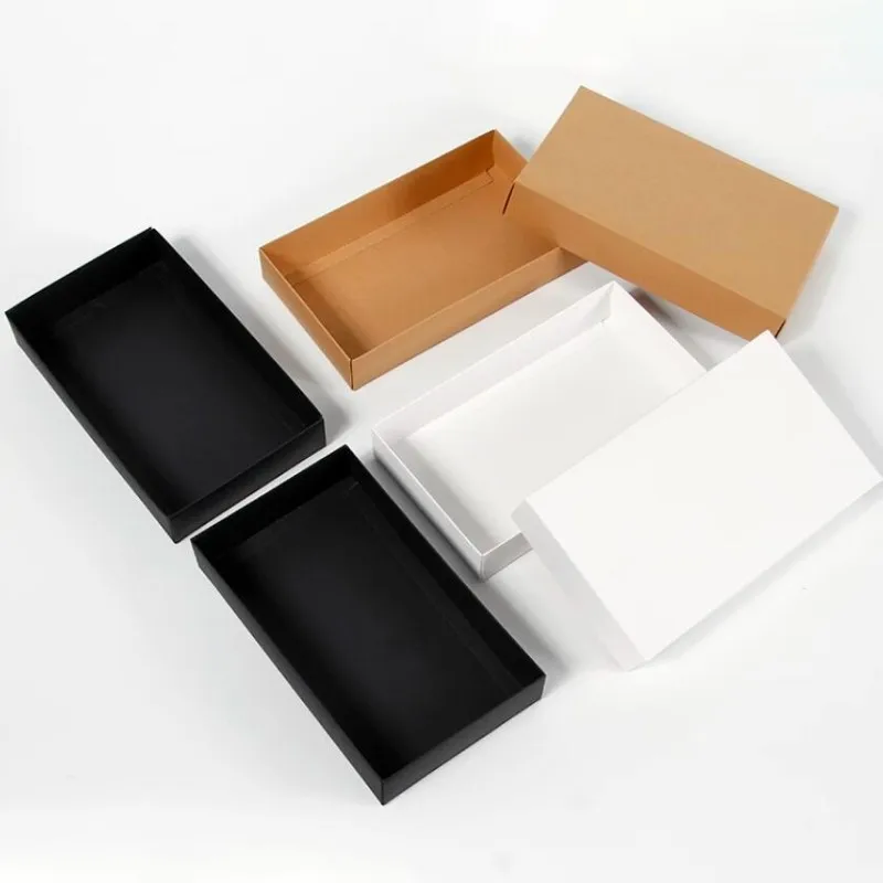 5pcs White/Black/Brown Carton Cover and Base Paper Box Socks Scarf Clothes Packing Box Universal Gift Wrapping Boxes