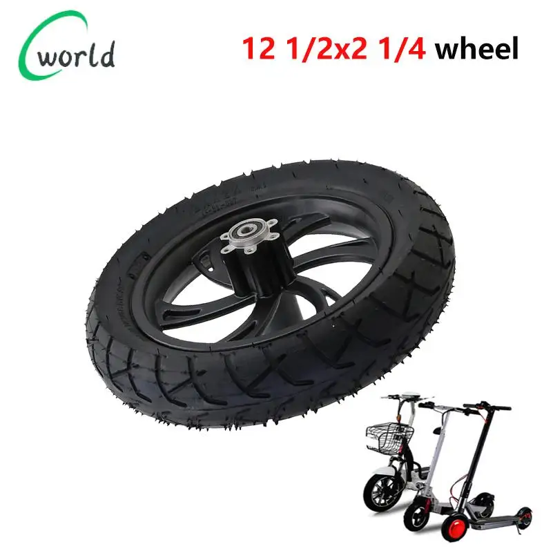 高品質 12 1/2X2 1/4 ホイールタイヤ & インナーチューブとリムセット電動スクーターに適合 E-バイク折りたたみ自転車アクセサリー