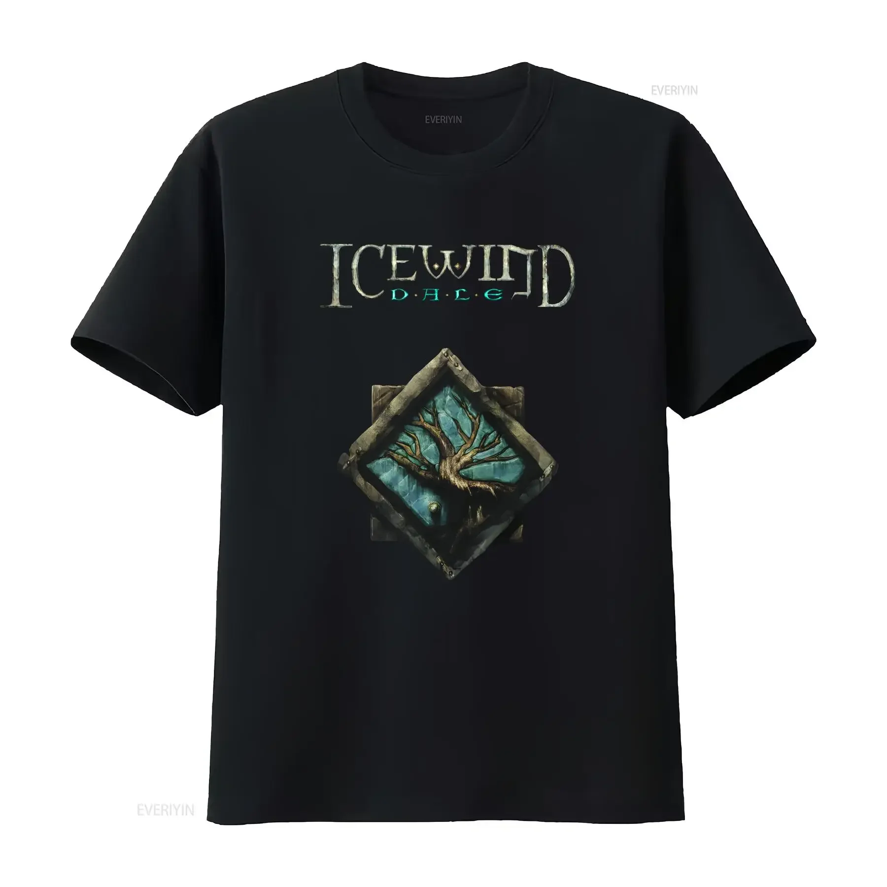 Icewind Dale Logo Classic Video Game RPG T Shirt Retro Gamer Gaming  vintage Washed Versatile Breathable designer clothes