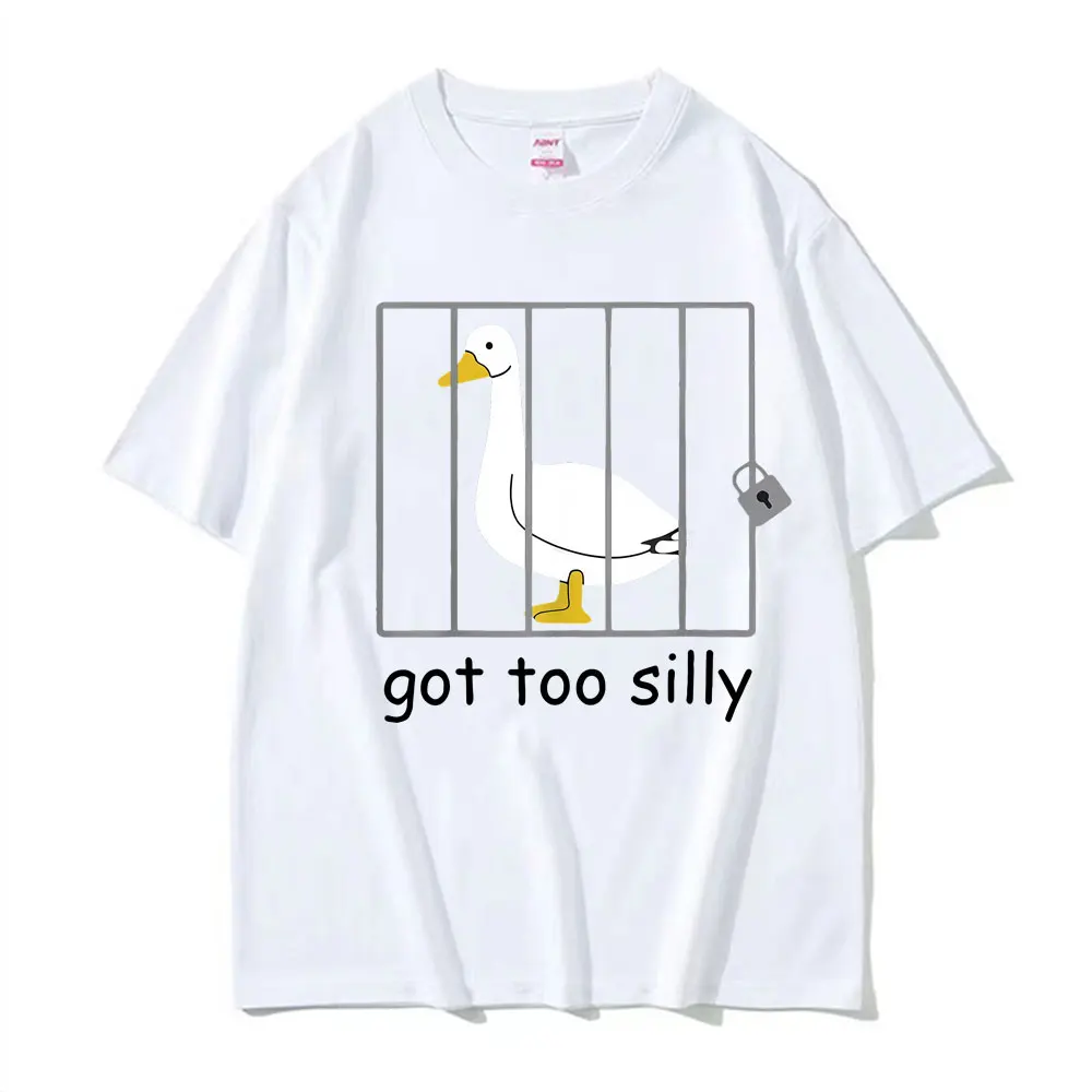 مضحك ميمي إيلي أوزة موقف حصلت على سخيفة جدا تي شيرت الرجال النساء Hot البيع Harajuku موضة خمر تي شيرت قصيرة الأكمام تي شيرت #1