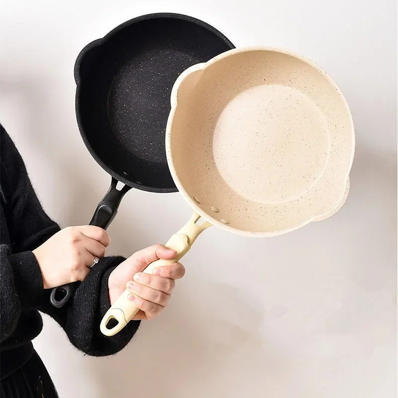 Non-Stick Deep Wok Pan Frying Pan Durable Maifan Stone Home Steak Pancake Cooking Pots Skillet Saucepan Kitchen Cookware Utensil