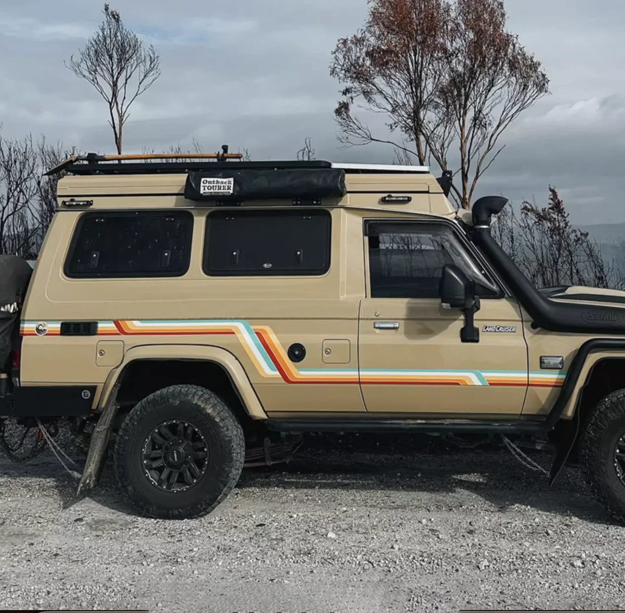 Modified Car Stickers Side Waistline Precut Stripes Decal Vinyl Blackout Wrapping Decoration Graphics for Land Cruiser 78 LC78 - view 6