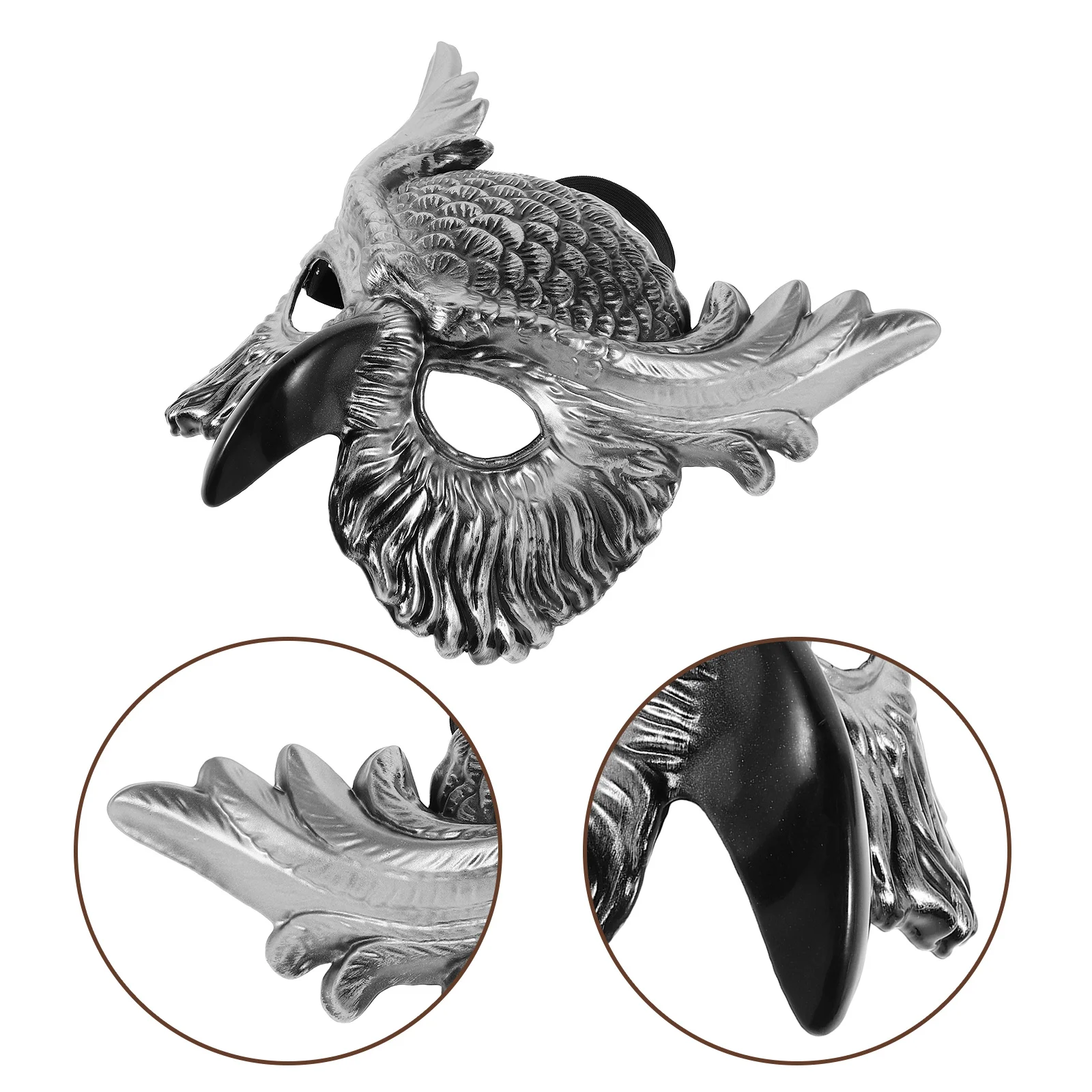 Uilmasker Plastic halfgelaatsmasker voor volwassenen Dierencarnaval Halloween Cosplay Feestdecoratie Dierenmaskers voor volwassenen