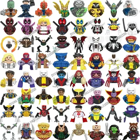 Marvel Legends Bricks For Toys Gifts GH0529-GH0536 New 2026 Mini Action Figures Children Building Blocks For Party Gift