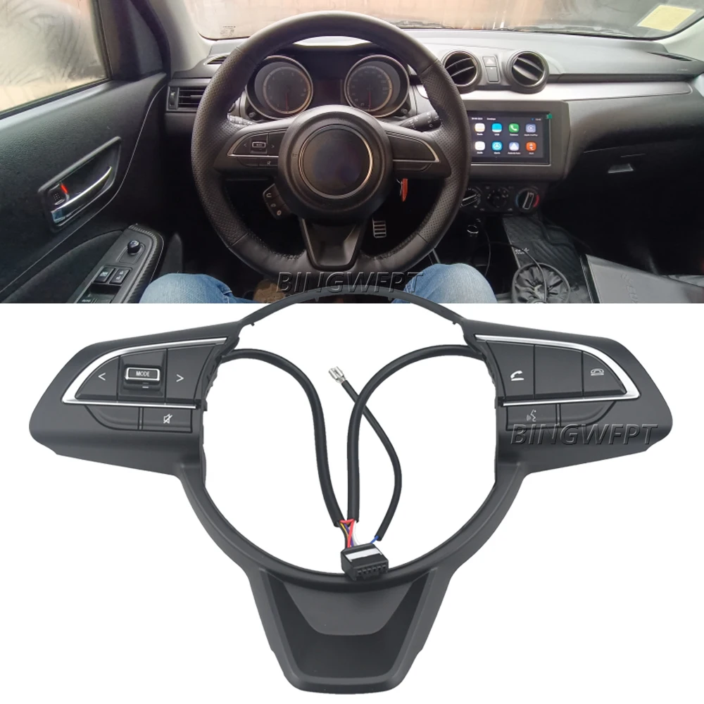 

Кнопки на руле, 6-контактная вилка для Suzuki Jiminy Swifts 2019-2023 для Suzuki Dzire 2022, кнопка круиз-контроля, переключатель