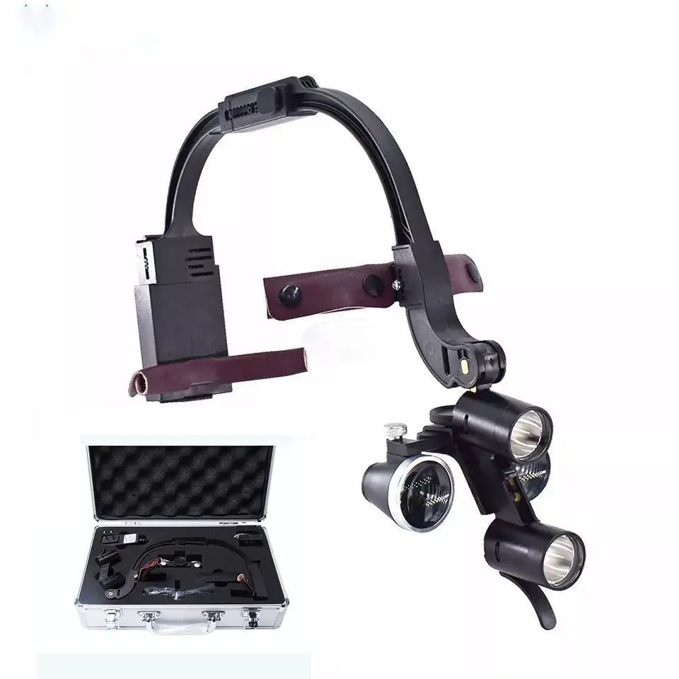 Dental Head-mounted Magnifying Glass Ultra-light Shadowless Lamp Dental Medical Magnifying Glass Headlamp Surgery Otolaryngology