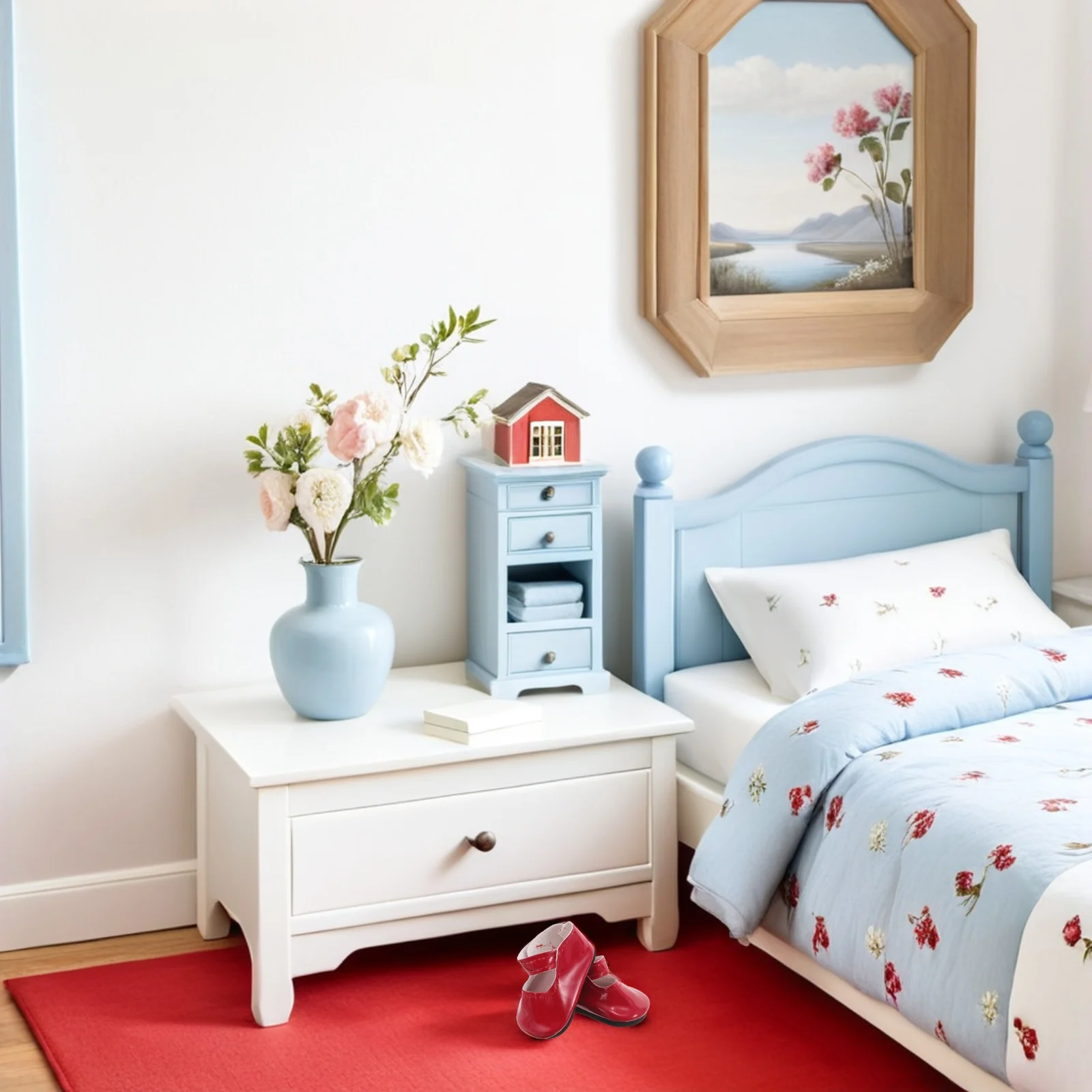 

2Pairs Shoes Fake Dress Up Clothes Replacement Flat Shoes Cute Princess Outfit Accessories Clothes