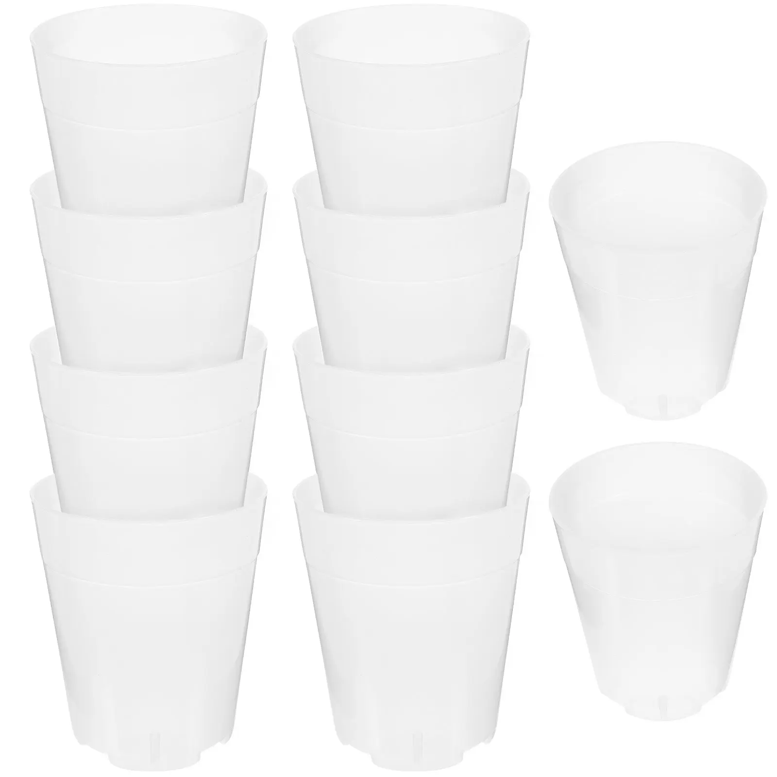 10Pcs Small Plastic Nursery Pots Reusable Seedling Pots with Drainage Holes Durable Lightweight for Garden Plant Supplies