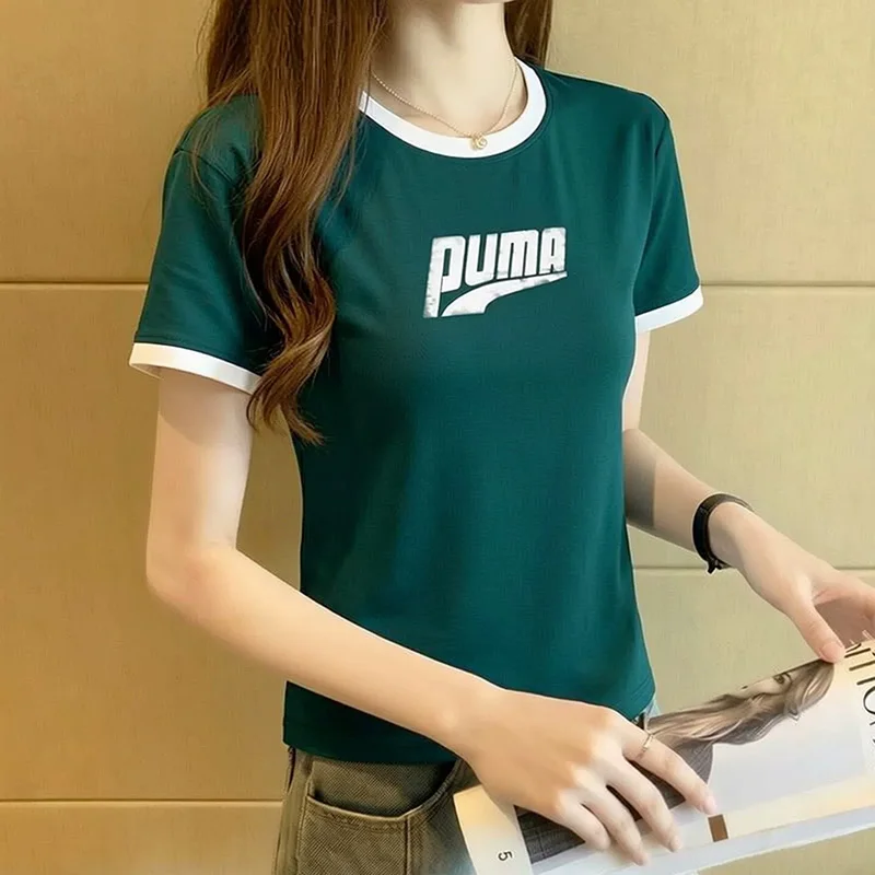 Puma's new summer men's and women's loose retro casual top with breathable short sleeves T-shirt, model number 636294-16-41-87