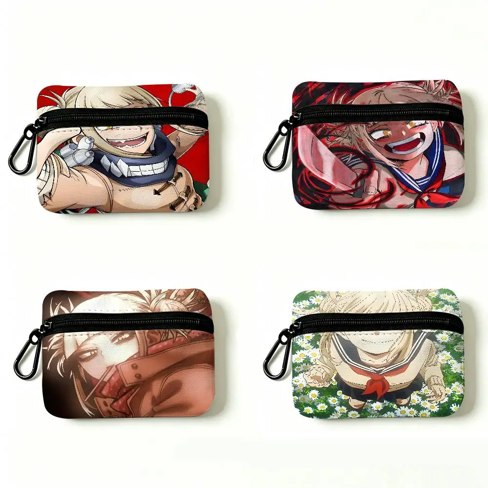 Popular Anime H-Himiko T-Toga Oxford Fabric Mini Coin Wallet Smooth Zipper Hanging Design Multi-use Small Storage Bag For Travel