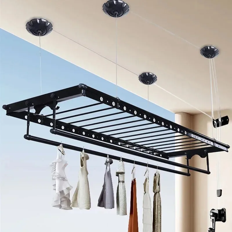 26 StyleMultifunctional Manual Operation Of Large-capacity Metal Drying Racks For Drying Heavy-duty Clothing And Bedding