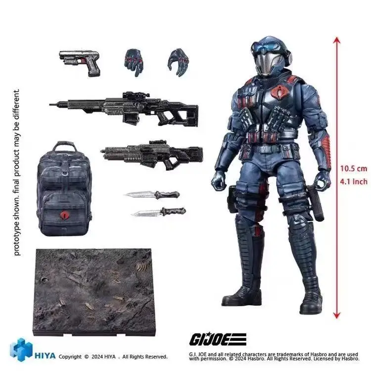 HIYA 1/18 Figura De Acción De 4 Pulgadas Exquisita Mini série G.I.Joe Cobra Viper Anime Para Regalo