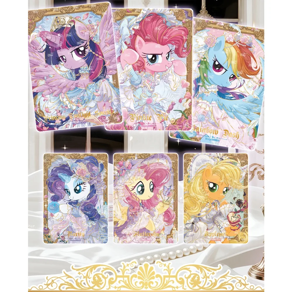 KAYOU Genuine My Little Pony Collection Cards Elegant Gorgeous Visual Art Design Popular Animated Characters Cards Children Gift