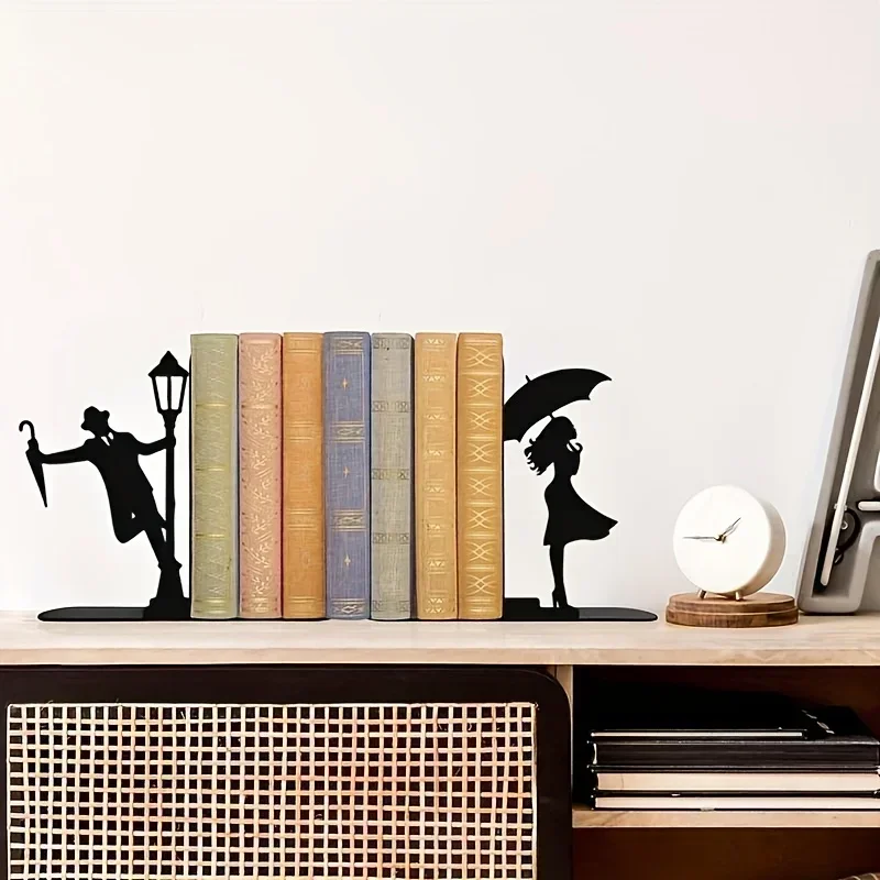 CIFBUY 2Pcs Couple Lovers Metal Wall Art, Laser Cut Romantic Silhouette Sculpture, Rustproof Waterproof Powder-Coated