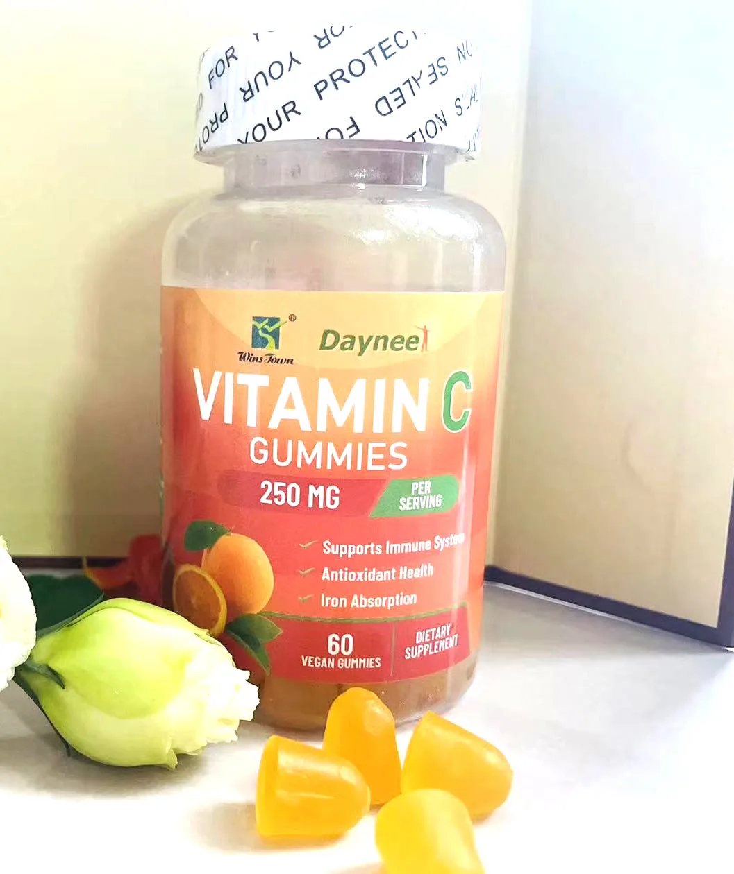 2023 New orange Vitamin C Gummy dietary supplement candy gummy candy Supplement  VC