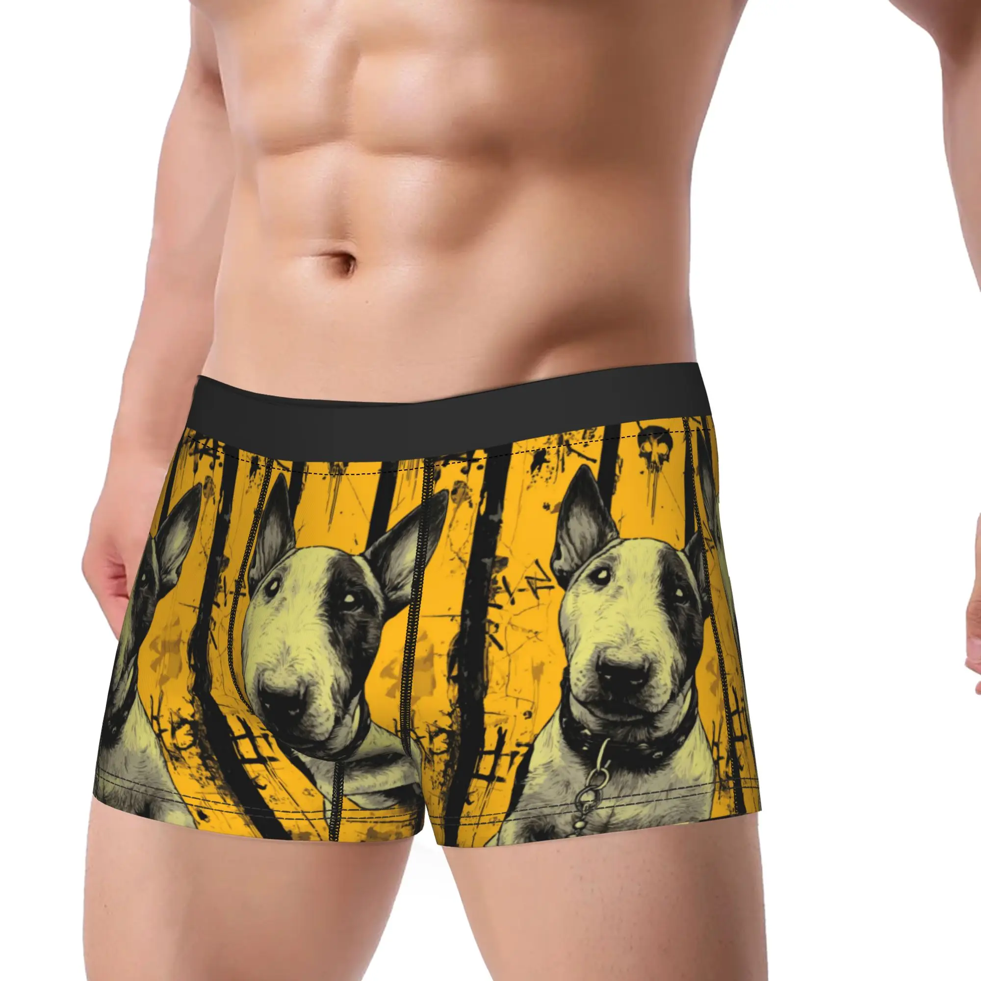 Dog Pop Art Pattern Underwear  Printing Trunk Trenky Male Panties Breathable Shorts Briefs Gift Idea