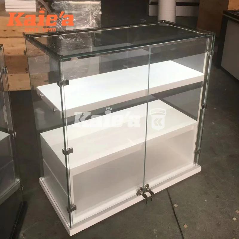 custom.High End Simple Design Customized Jewellery Display Cabinet Showcase Modern Glass Jewelry Display Table Jewelry Shop