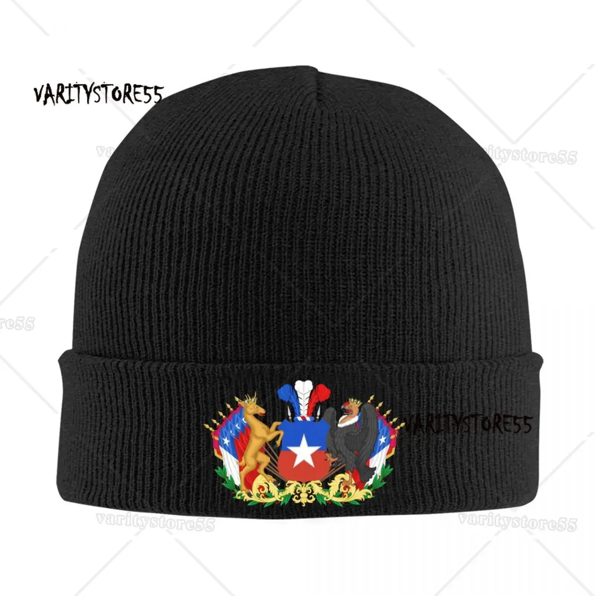 Custom Coat Of Arms Of Chile Bonnet Hats Street Knitted Hat For Men Women Warm Winter Chilean Flag Skullies Beanies Caps