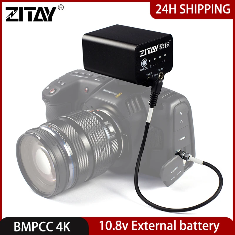 ZITAY Camera External Battery for Canon EOS R5 BMD BMPCC 4K 6K Battery LP-E6N BU05 Power Cord