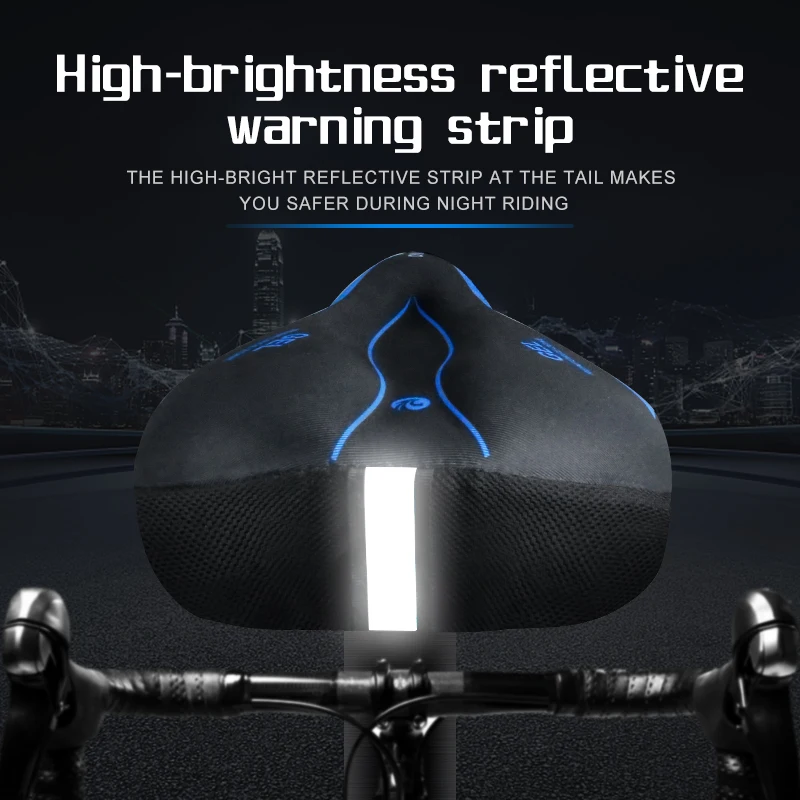 X-TIGER Bicycle Seat Cover 3D Sponge Polymer Soft Thickened Breathable Cycling Seat Mat Mountain Bicycle Saddle Seat Accessories