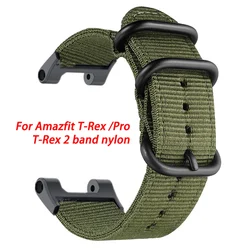 Nylon Watch Strap para Huami Amazfit T-rex 2 Pro, Cinto Desportivo, Pulseira Smartwatch, Cinto Acessórios