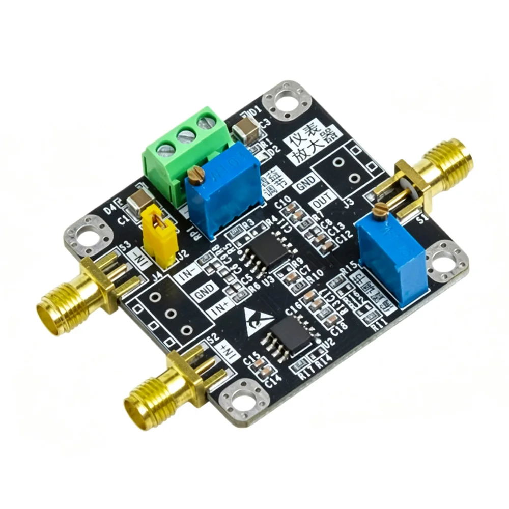 AD8429 Instrumentation Amplifier Module Microvolt Weak Signal Amplifier Single-Ended Differential Adjustable Gain 2-5000x