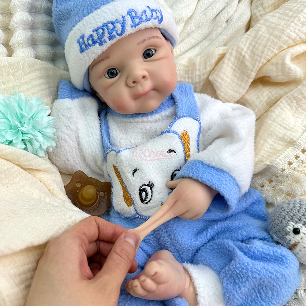 20inch Full Soft Silicone Reborn Girl Lifelike Handmade 3D Painted Skin with Visible Veins Newborn Doll for Birthday Gift