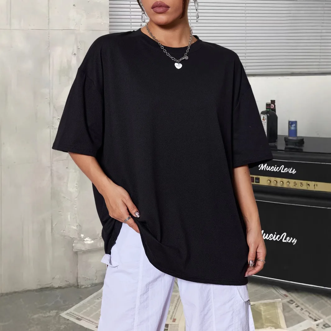 European and American T Shirt Complete Collection Women's Multi Color Half Sleeve Casual Versatile Large Size T-shirt