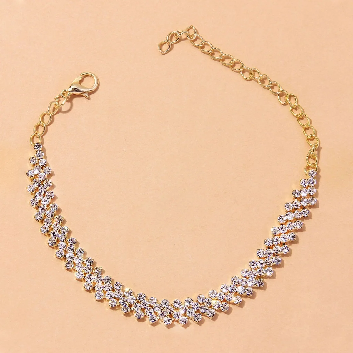 Fashion Rhinestone Chain Anklets For Women Luxury Shining Anklet Bracelet On Leg Female Wedding Party Jewelry Foot Accessories