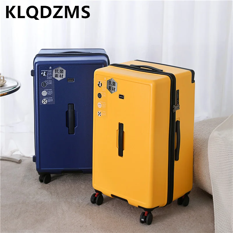 KLQDZMS High-quality 26"28"30-inch Suitcase Large-capacity Thickened PC Luggage Men's Suitcase Women's Password Box Suitcase