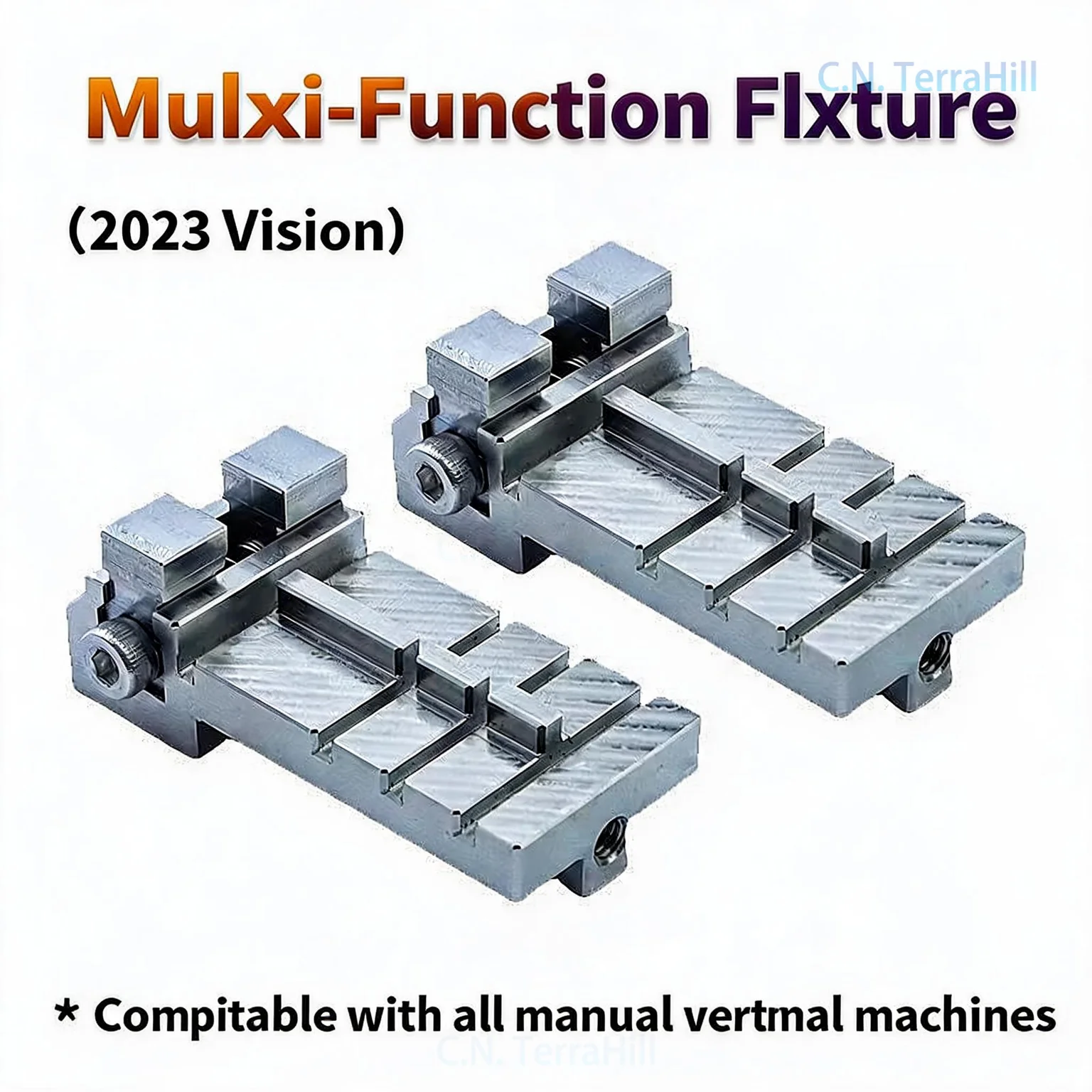 Universal Key Cutting Machine Clamp Stainless Steel Manual Vertical Key Duplicator Holder Wear-Resistant Irregular Key Fixture