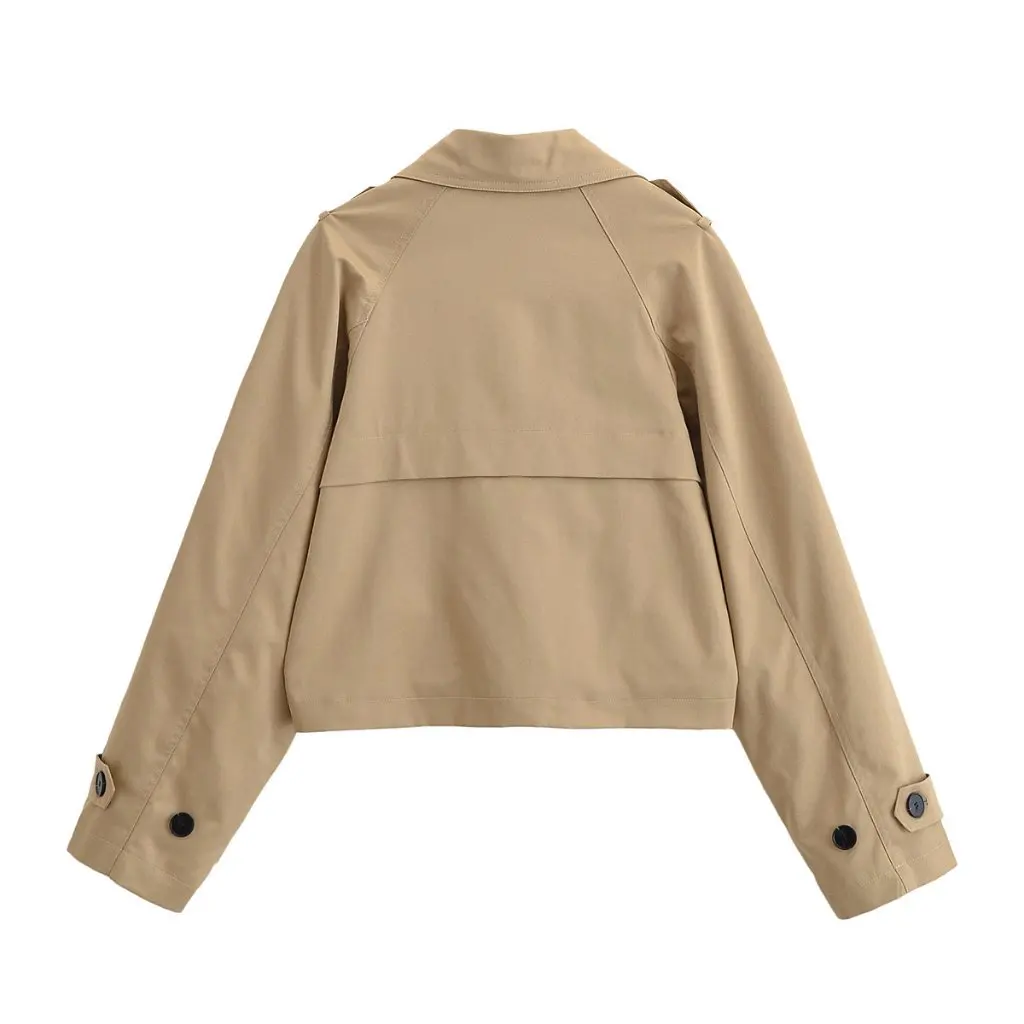 

Fashionable Short Women's Windbreaker Jacket Autumn New Arrival European And American Style Personality Upper Apparel 3046259