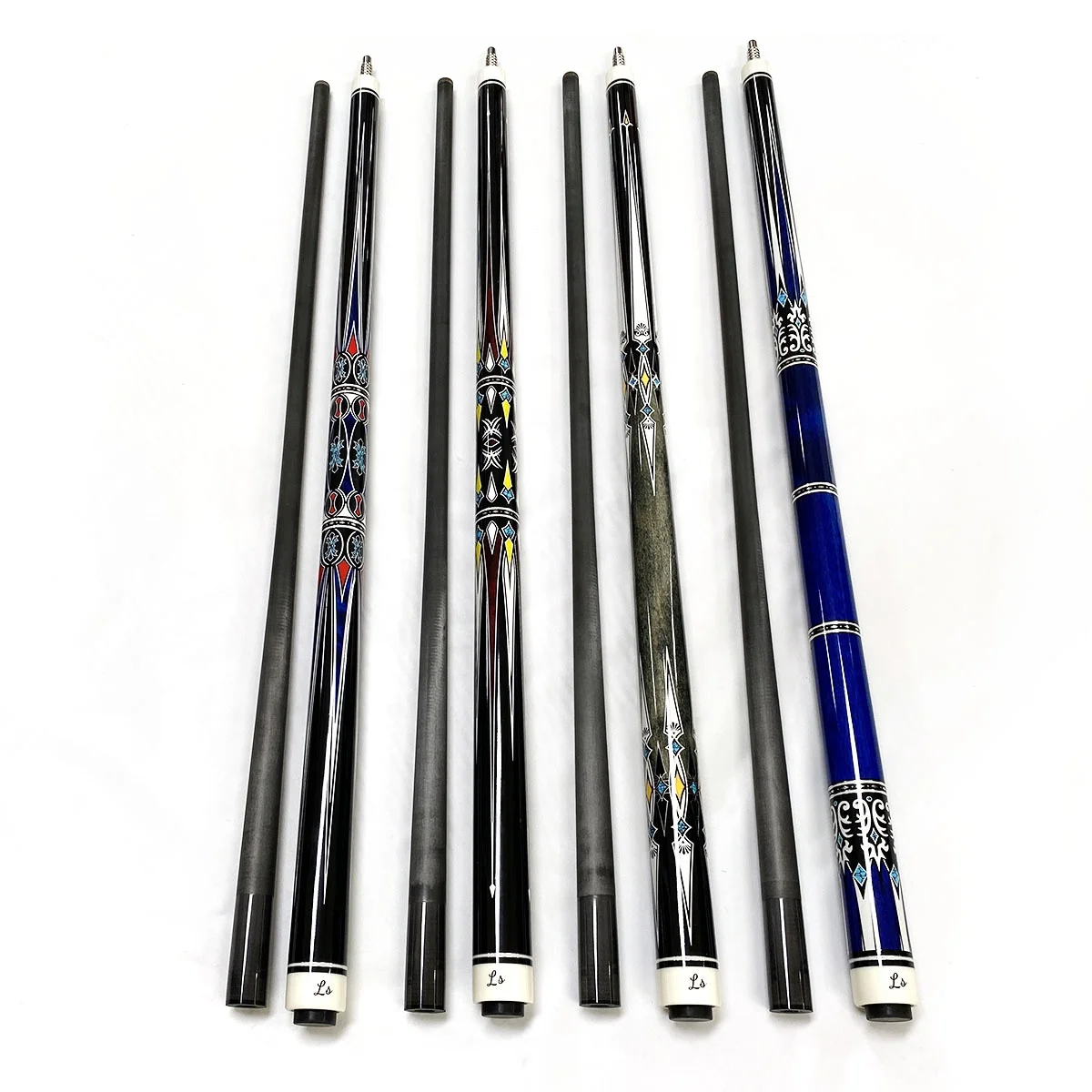 Popular High-tech Carbon Fiber Shaft Handmade 13mm Tip Billiard Pool Cue Stick