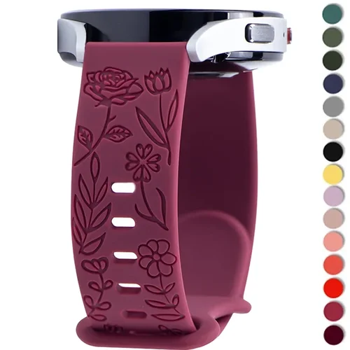 Imagen 1 del producto Correa grabada de 22mm para Samsung Galaxy Watch 6Classic 7 6 5 4 pulsera deportiva de silicona de 20mm para Huawei Watch GT3 GT4Pro