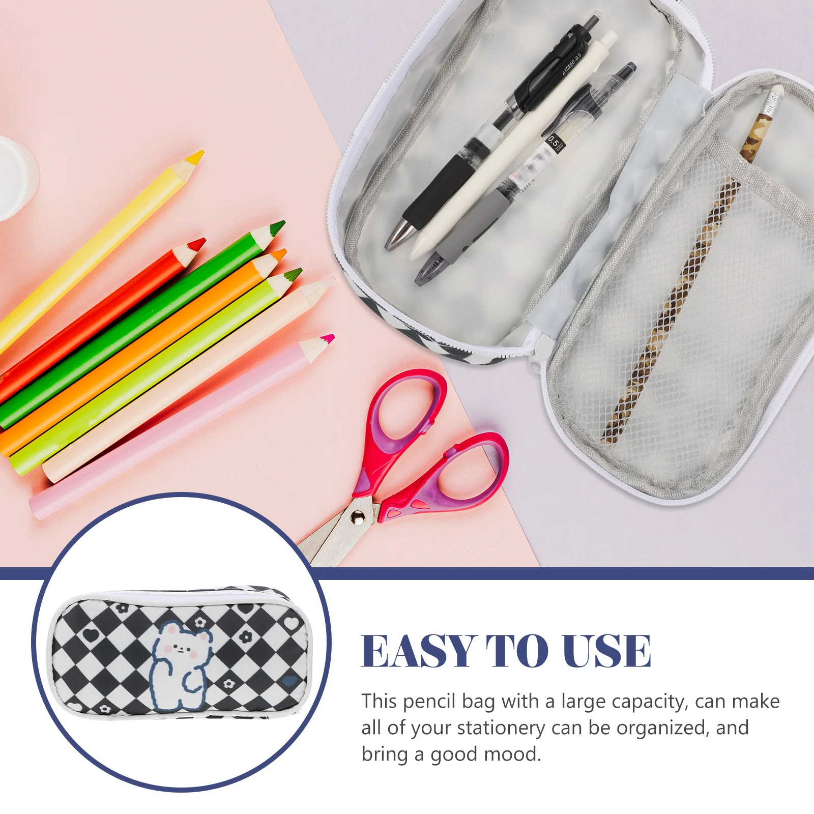 

Pencil Case Large Capacity Simple Stationery Bag Storage Cases for Students School Children