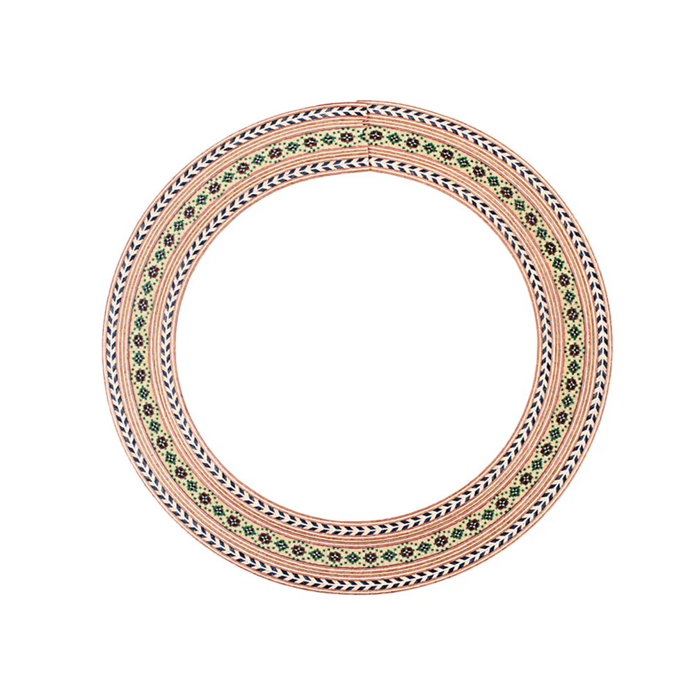 

Curved Wooden Guitar Sound Hole Rosette Strips Inlay 92.5mm Easy Apply Remove Decals Electric Bass Guitar Sound Hole Decal