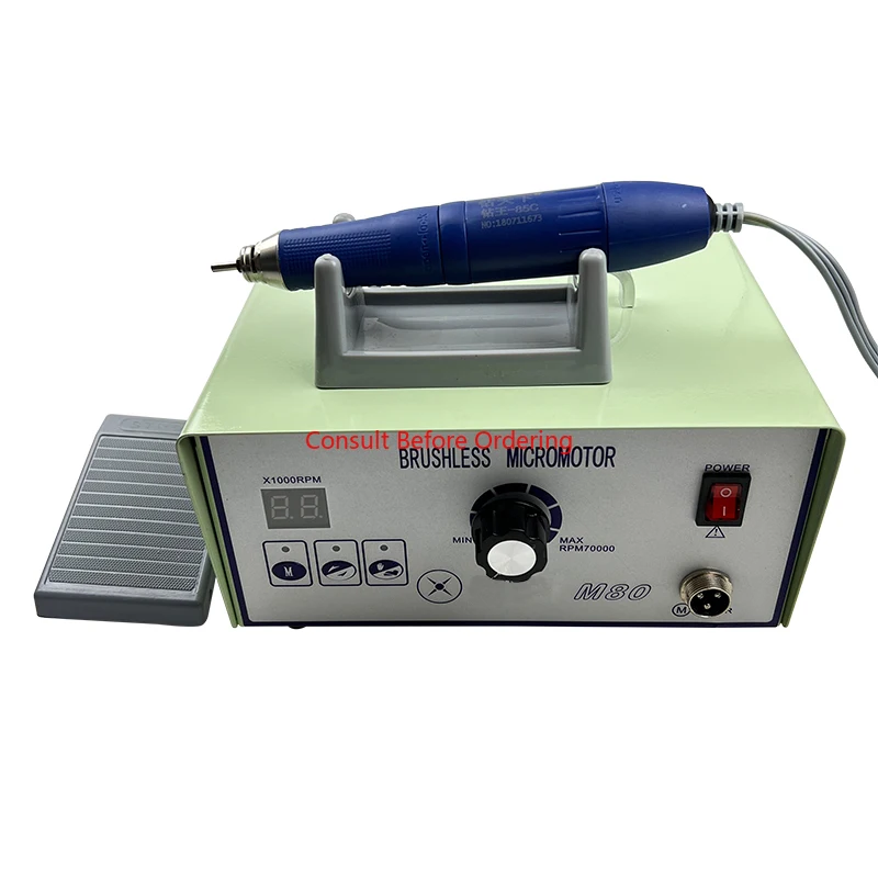 Máquina de polimento de micromotor de motor sem escova de alta velocidade 90000 RPM com peça de mão Micromotor de gravação de joias