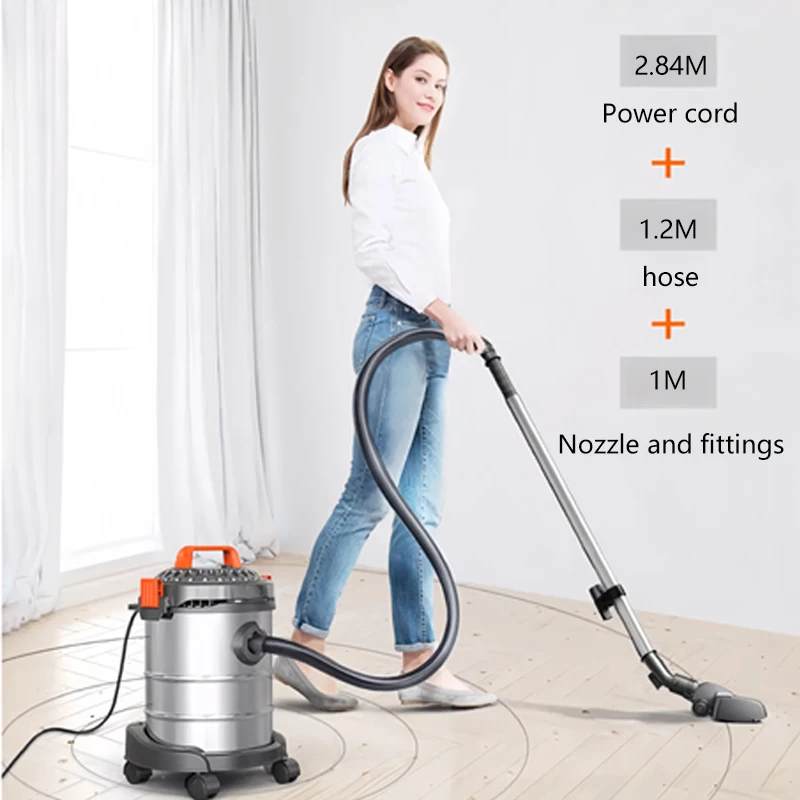 2025 جديد 1800 واط 18L حار بيع المنزل هادئة السجاد طبل مكنسة كهربائية مكنسة كهربائية الرطب الجاف خزان مكنسة كهربائية