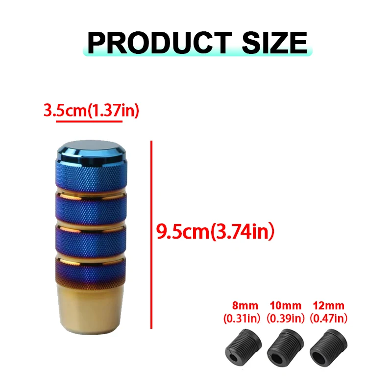 Automotive Interior Parts Anti-Slip Car Shift Head Aluminium Alloy Car Shift Lever Handle Automatic Shift Torque
