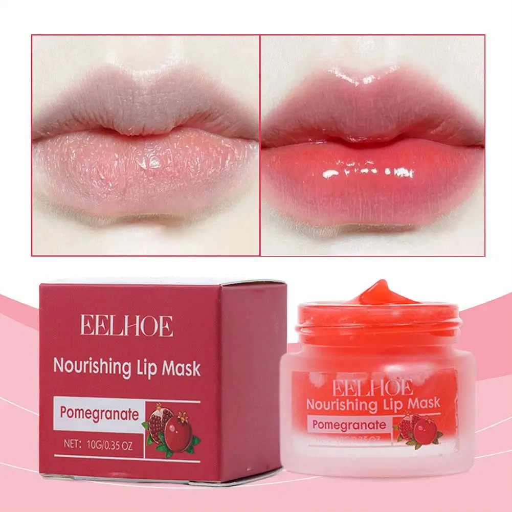 Tratamento labial hidratante profundo de romã, 10g, promovendo efeito saudável, tratamento de lábios, cuidados suaves da pele d8u5
