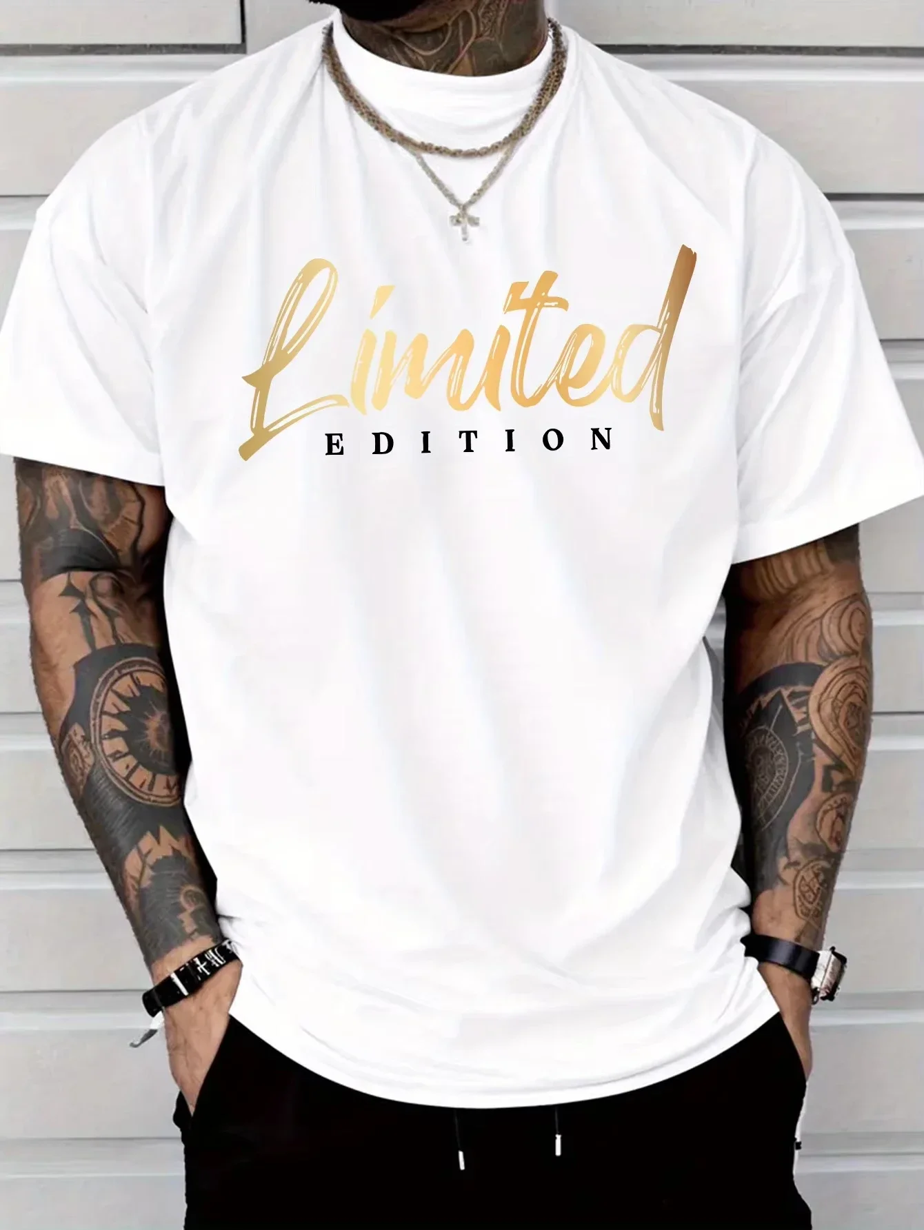 Limited Edition Art Letter Printed T-Shirts Womens Cotton Summer Short Sleeve Tees O-Neck Oversized Tops Street Soft Clothes