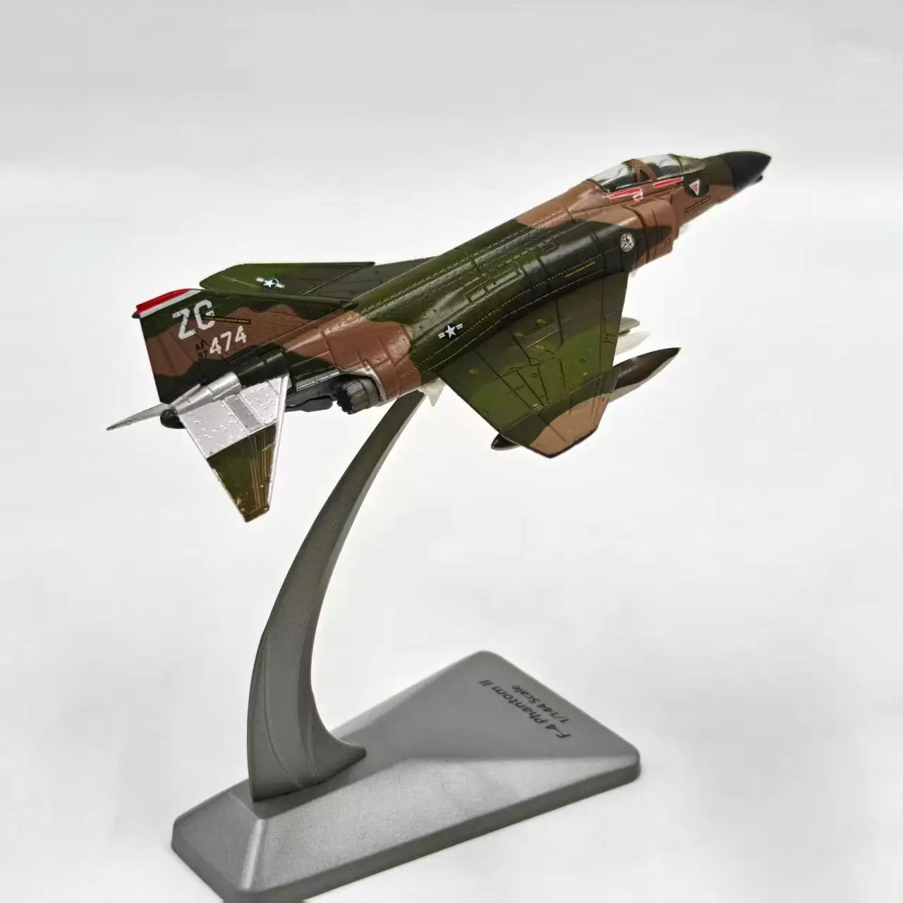 1:144 Scale American F-4 Phantom Carrier Based Alloy Fighter Jet Diecast Airplane Model For Static Collectible Aircraft Ornament